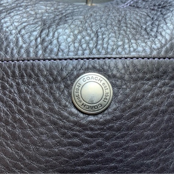 COACH D06S-10131 Chelsea BROWN Pebbled Leather Bag w/ Turn Lock - Picture 3 of 8